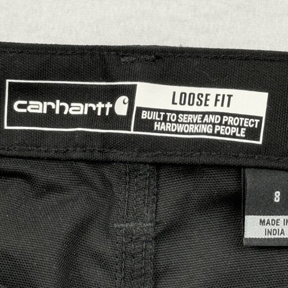 Carhartt Women's Rugged Flex Black Canvas Work Shorts Size 8 NWT 10" Inseam - Picture 5 of 12